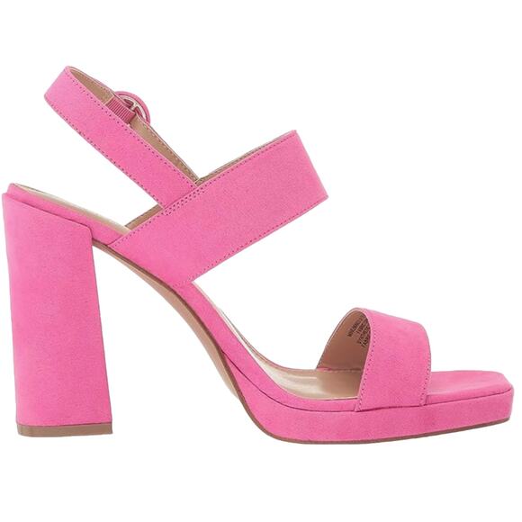 Madden Girl Mine Womens Size 6.5 Fabric Sandals Barblie Pink Block Heel New - Picture 2 of 16